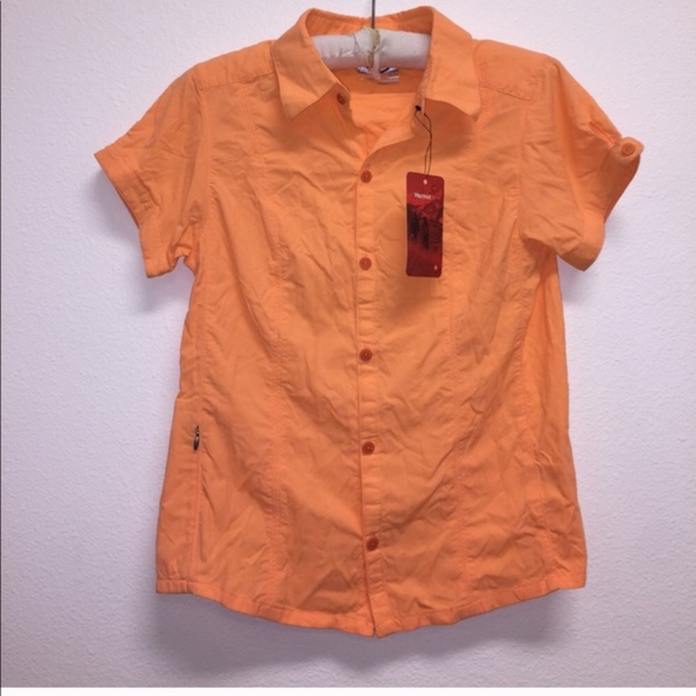 🔻NWT Marmot Mandarin Button Up Short Sleeve